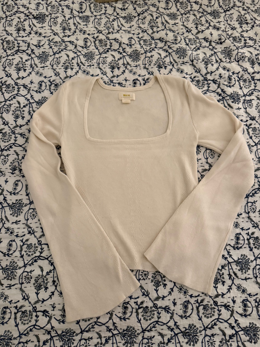 Anthropologie Square-Neck Knit Sweater